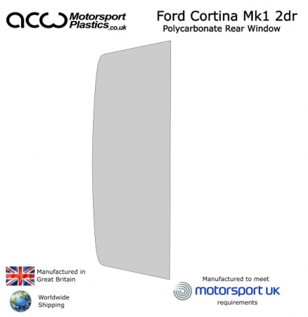 Ford Cortina Mk1 2dr - Polycarbonate Rear Windscreen